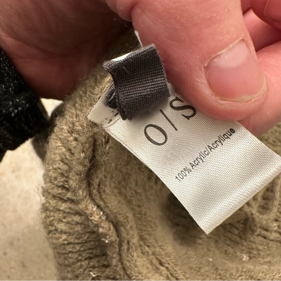 ⭐️ CO Beige and Sequin Knit Poncho with Fringe - Picture 3 of 13